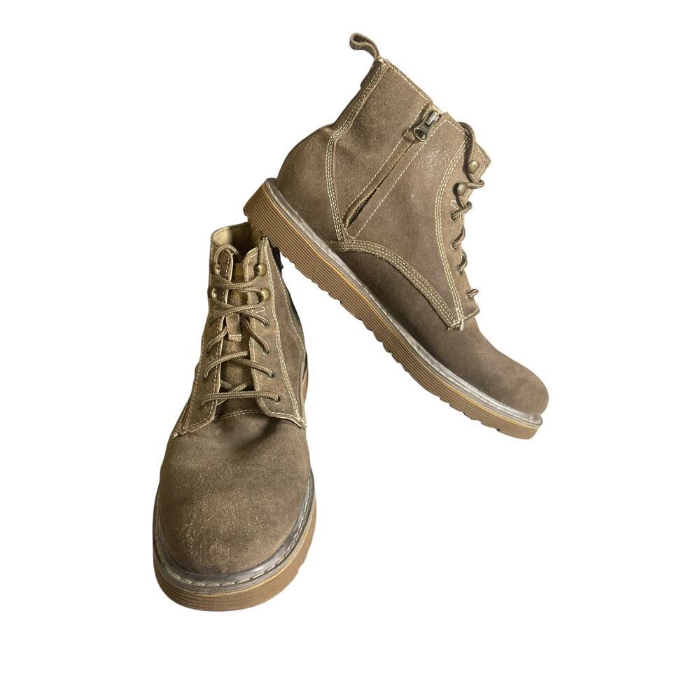 Skechers Men’s Beige Suede Lace Up Utility 6” Boots Size-11 - Picture 2 of 9
